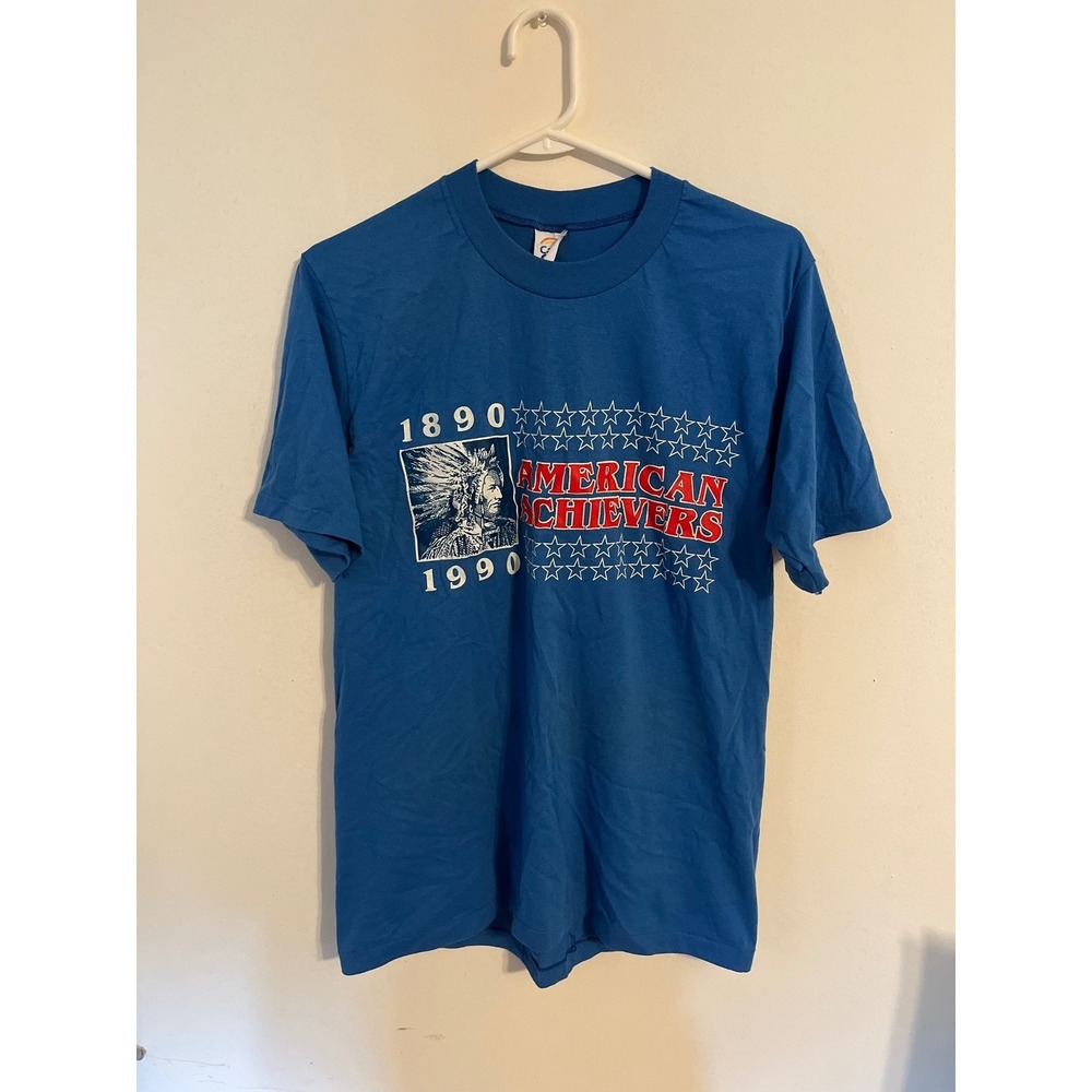 Vtg 90s Native American Achievers Single Stitch T-Shirt Size XL Cal Cru